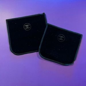 Chanel velour pouches